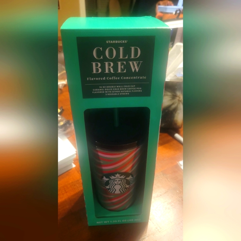 Starbucks Cold Brew Flavored Concentrate, 16 oz Double Wall Cold Cup